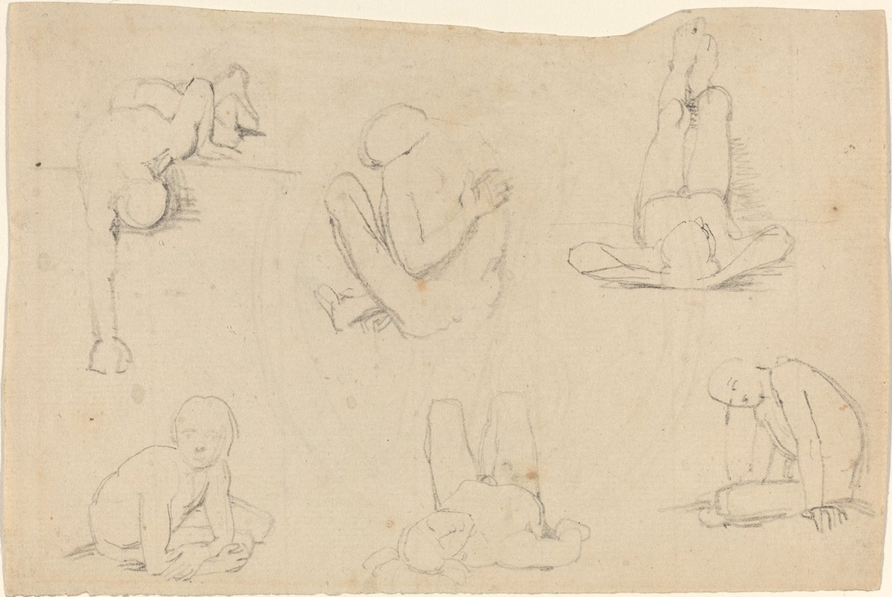 Estudos de uma Figura Masculina de John Flaxman