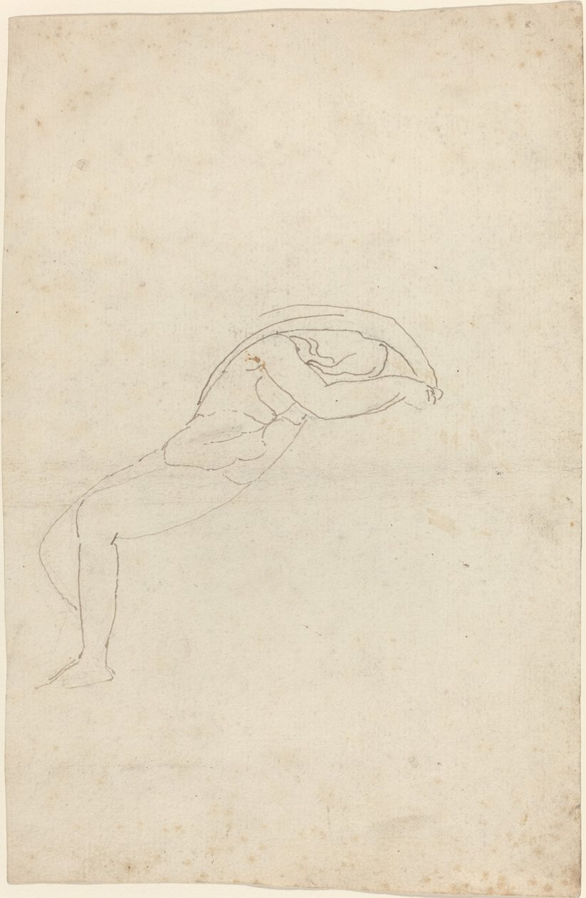 Estudo de uma figura semi-reclinada de John Flaxman