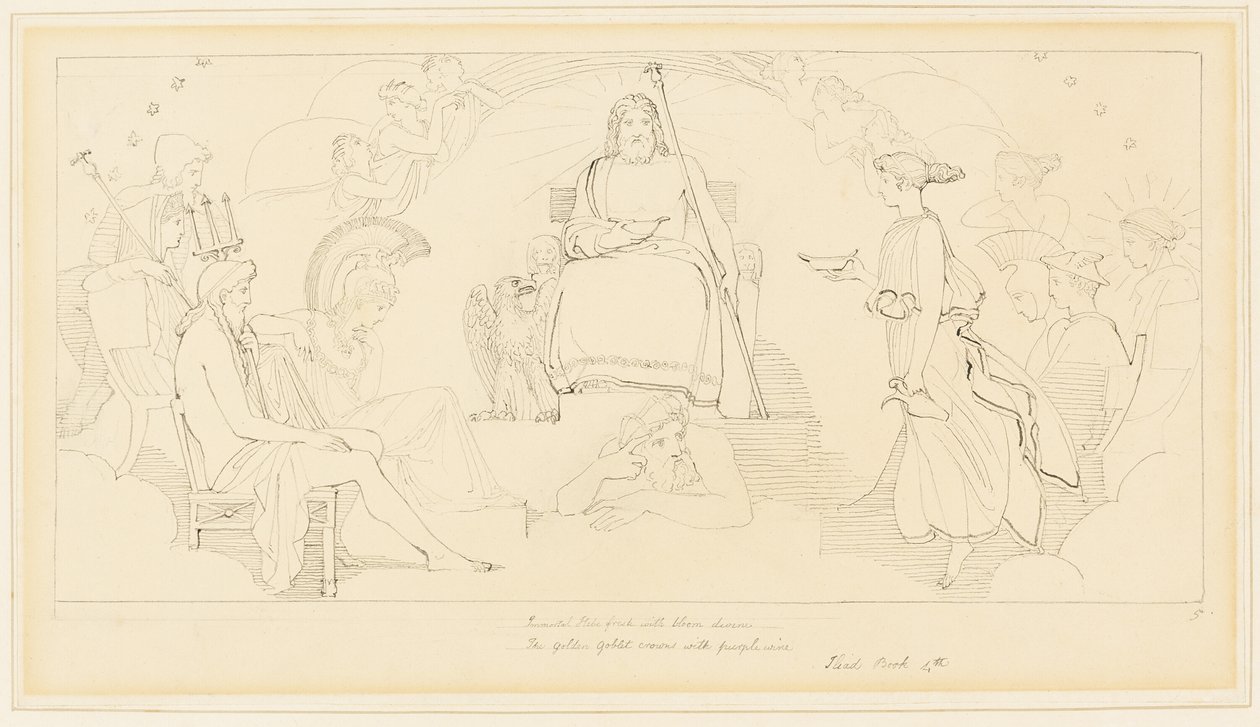 O Conselho dos Deuses de John Flaxman