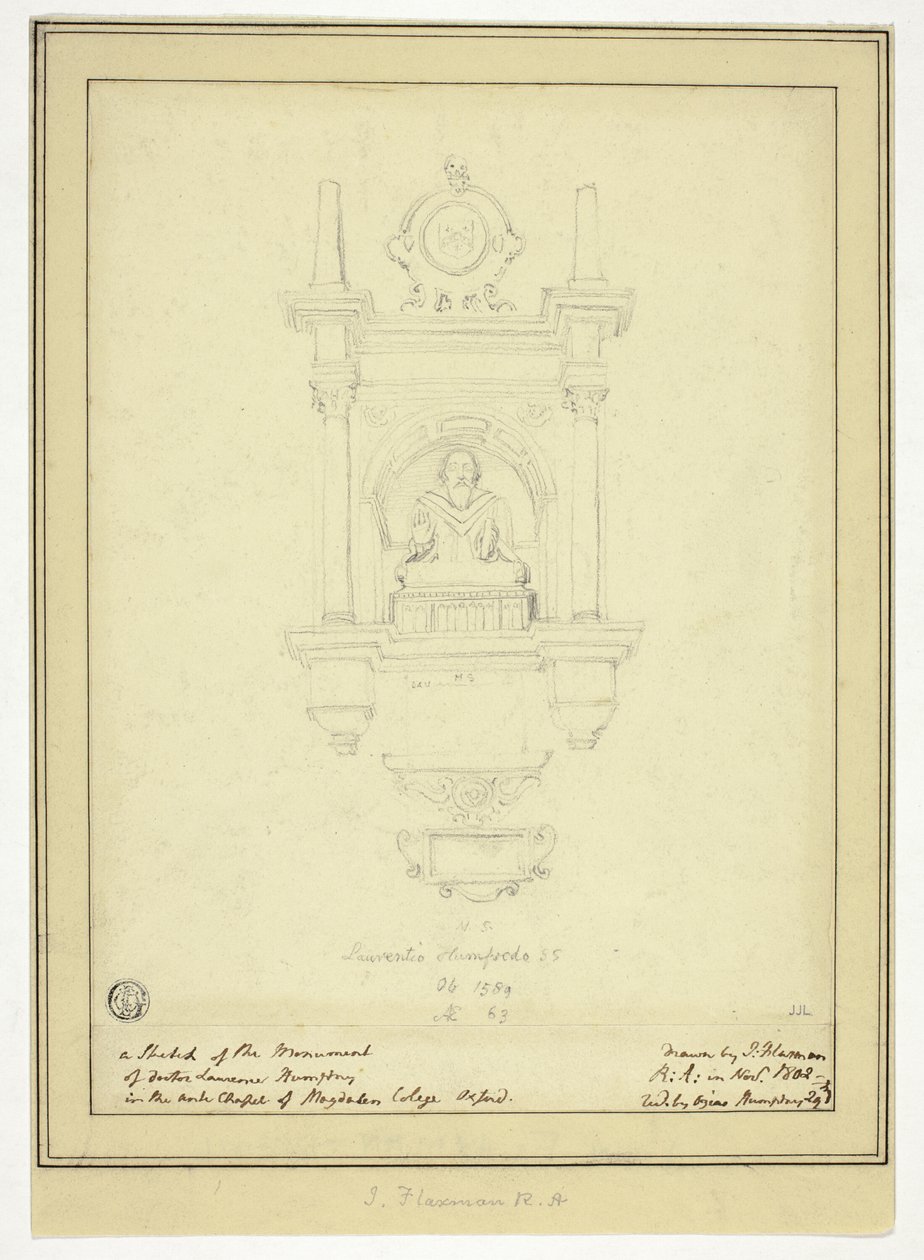O Monumento do Doutor Lawrence Humphrey de John Flaxman