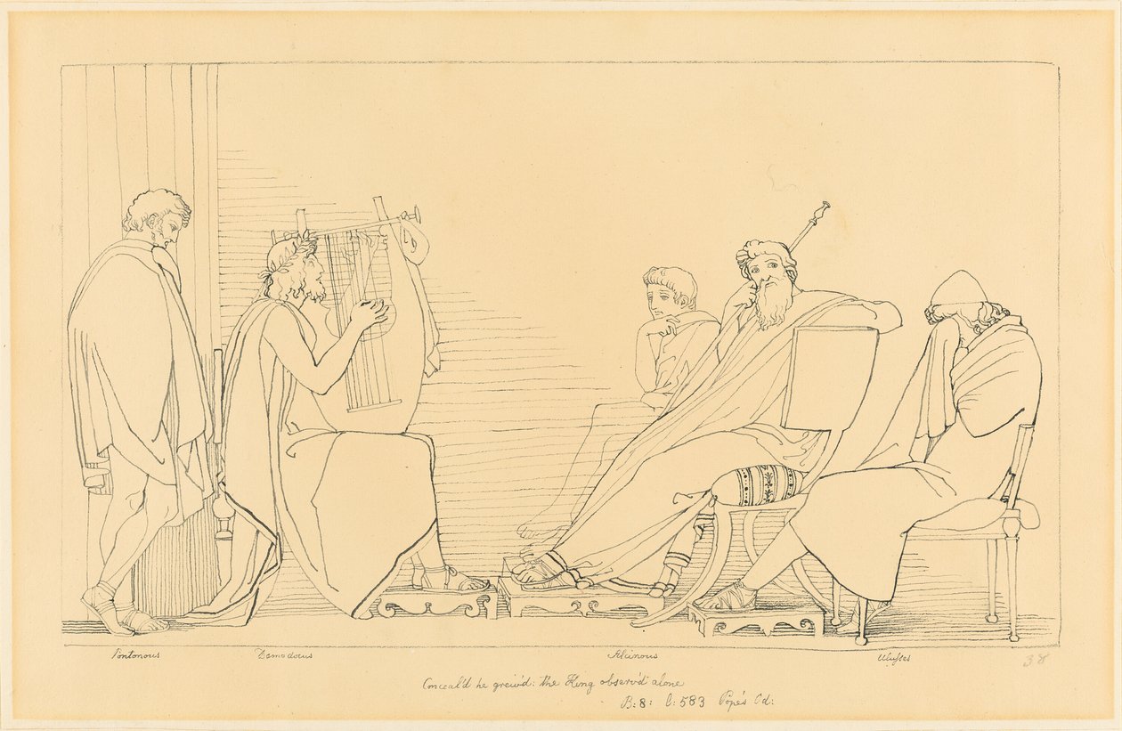 A canção de Demodocus de John Flaxman