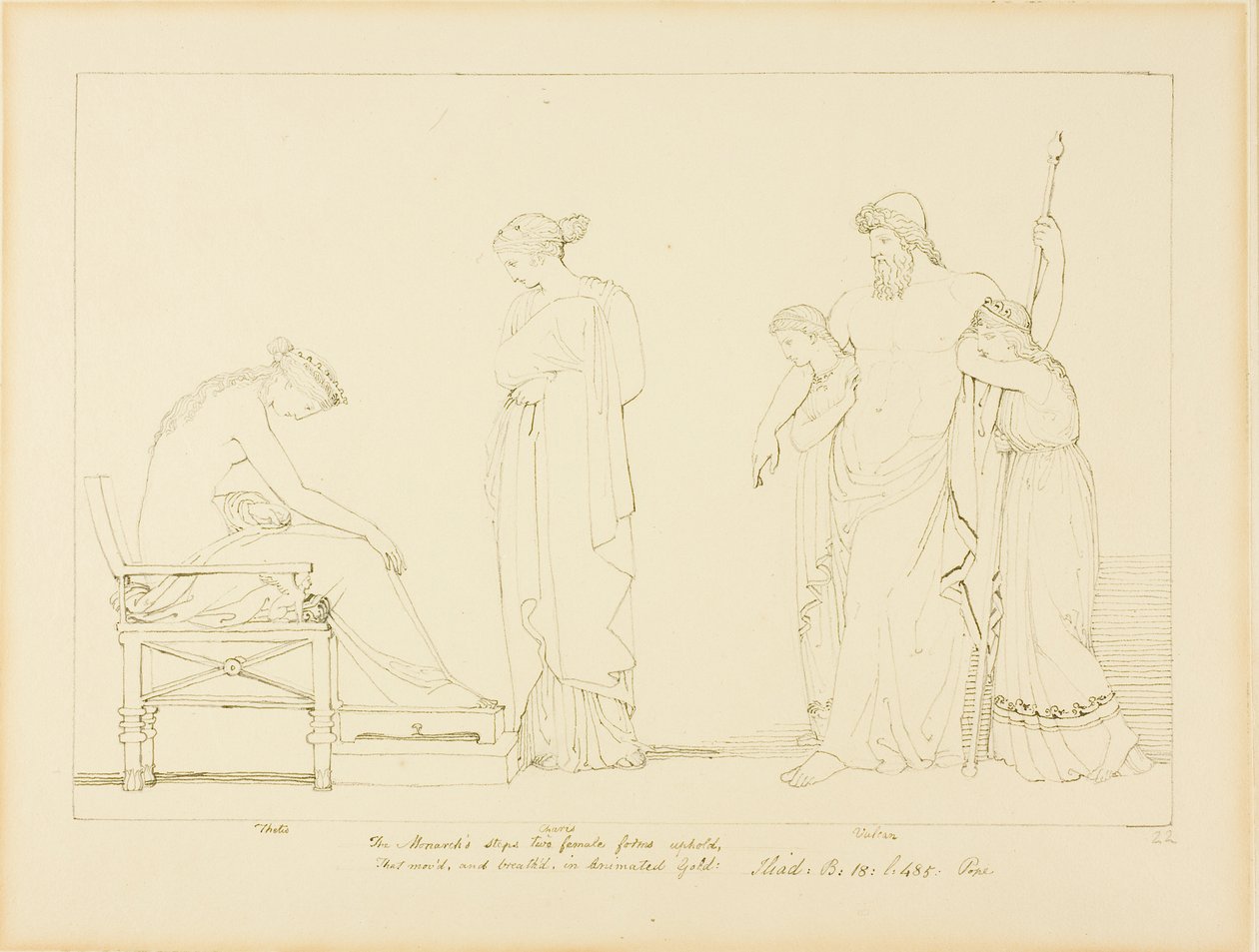 Vulcano e Tétis de John Flaxman