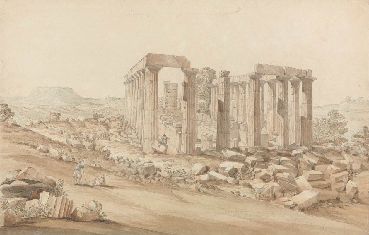O Templo de Apollo Epicurius em Bassai, Phigalea de John Foster
