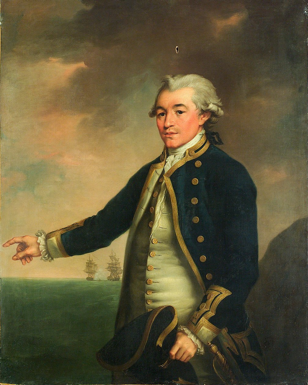 Retrato do capitão Peacock, c.1780 (óleo sobre tela) de John Francis Rigaud