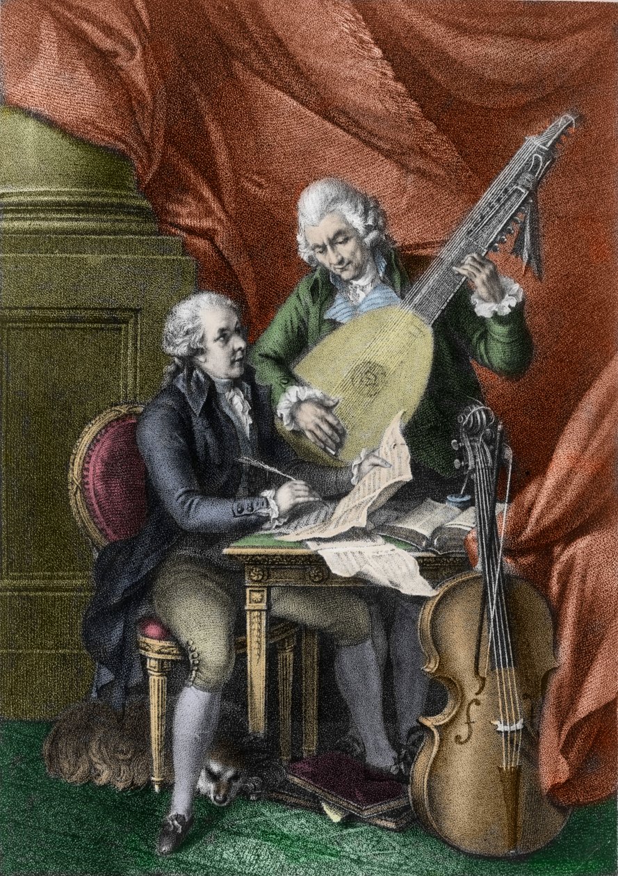 Wolfgang Amadeus Mozart e Franz Joseph Haydn de John Francis Rigaud