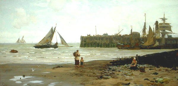 Maré Baixa, Whitstable Harbour de John Fraser