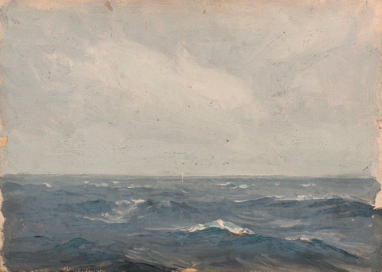 Paisagem marítima, c.1900 (óleo sobre tela) de John Fraser