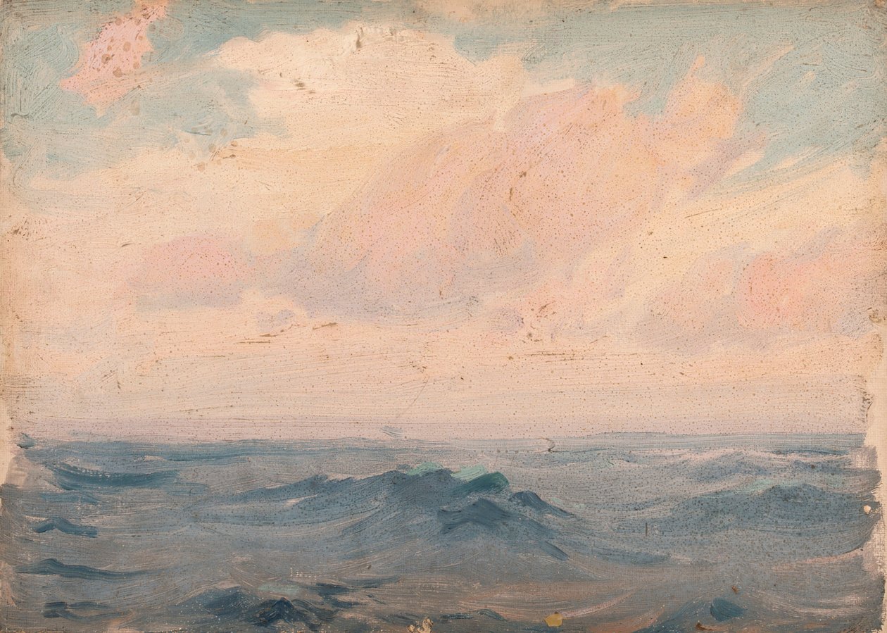 Paisagem marítima, c.1900 (óleo sobre tela) de John Fraser