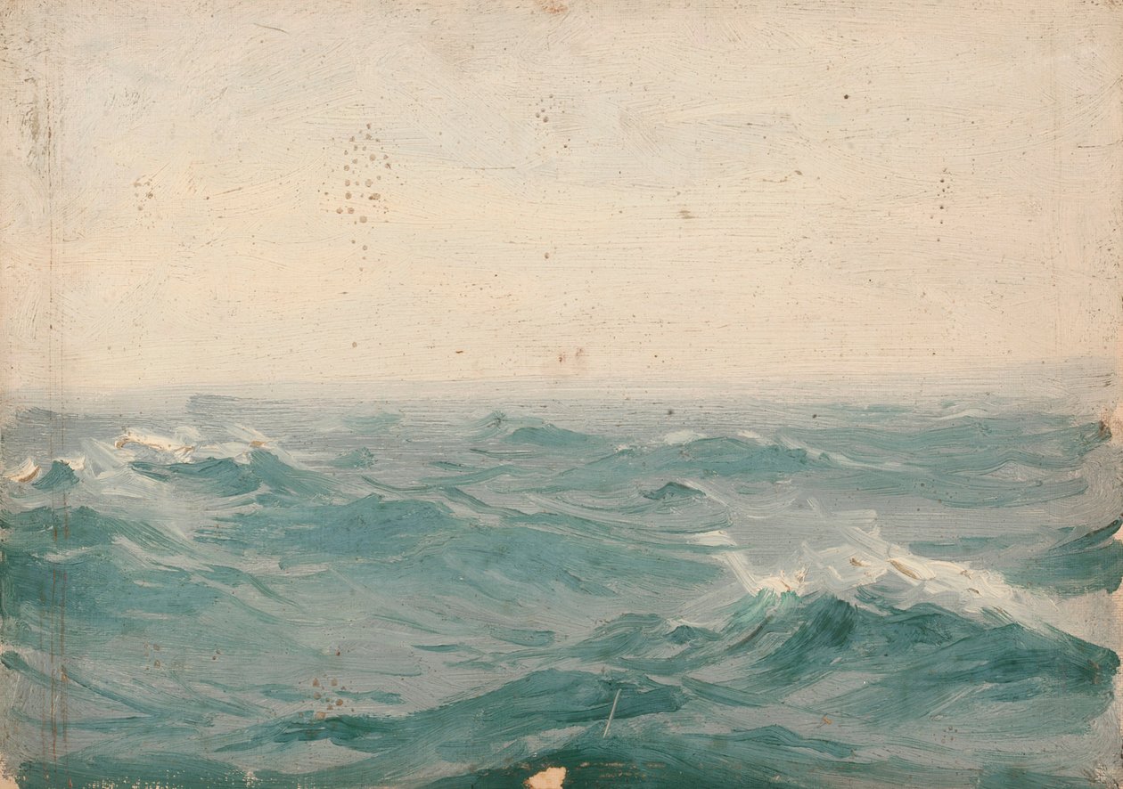 Paisagem marítima, c.1900 (óleo sobre tela) de John Fraser