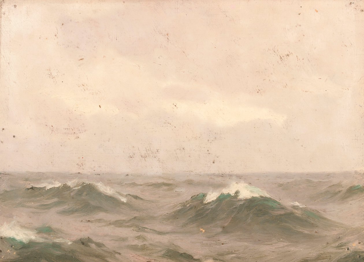 Paisagem marítima, c.1900 (óleo sobre tela) de John Fraser