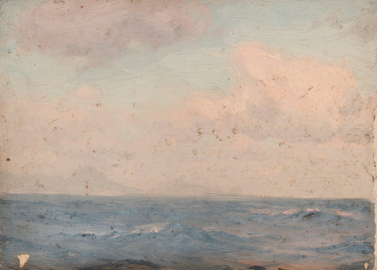 Paisagem marítima, c.1900 (óleo sobre tela) de John Fraser