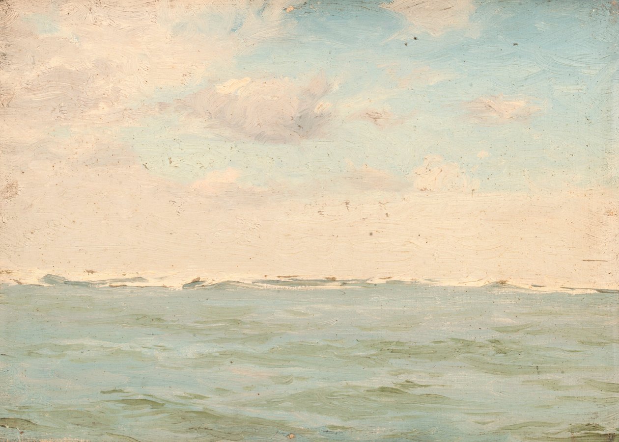 Paisagem marítima, c.1900 (óleo sobre tela) de John Fraser