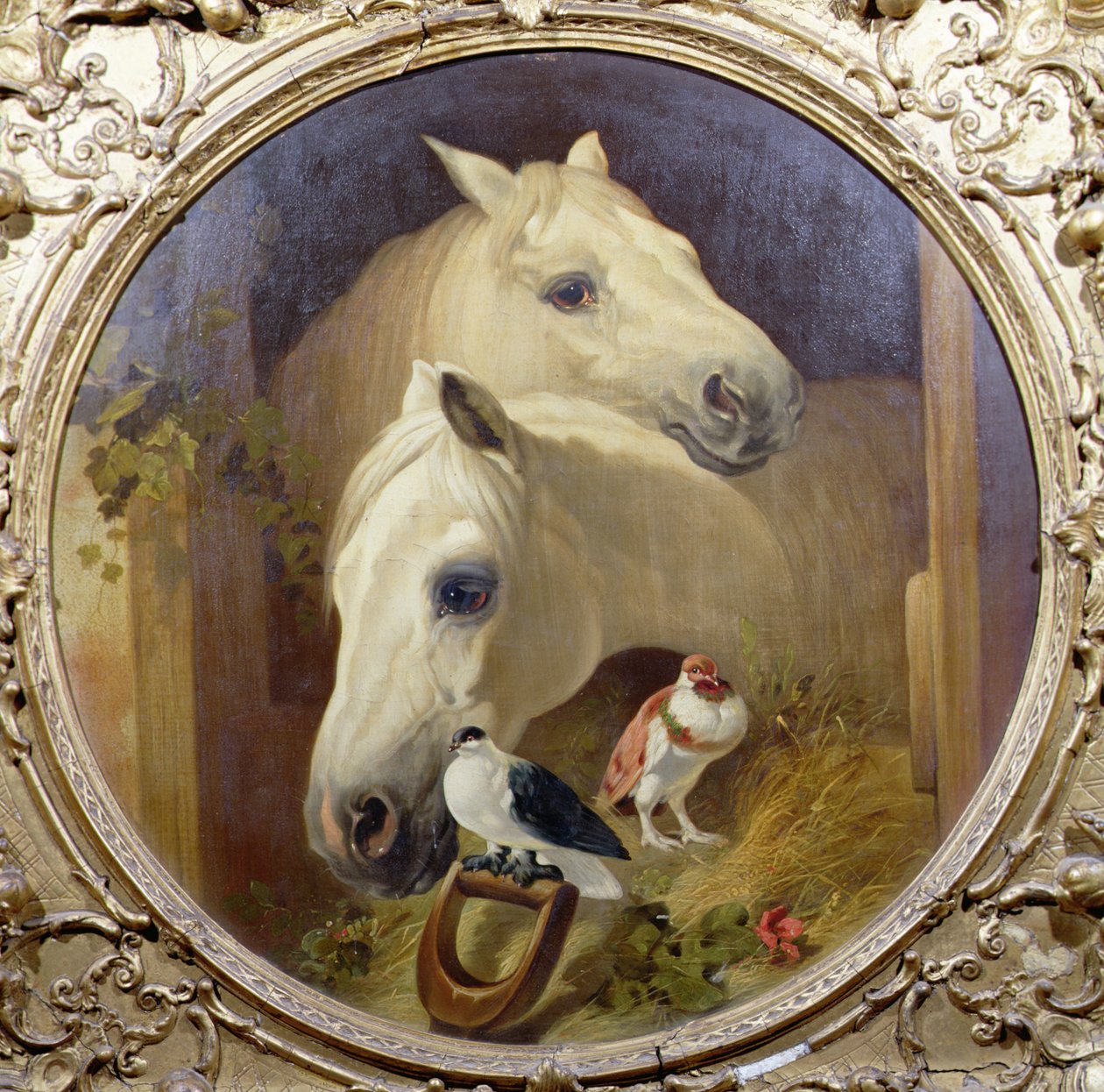 Cavalos por uma Porta Estável de John Frederick Herring Snr