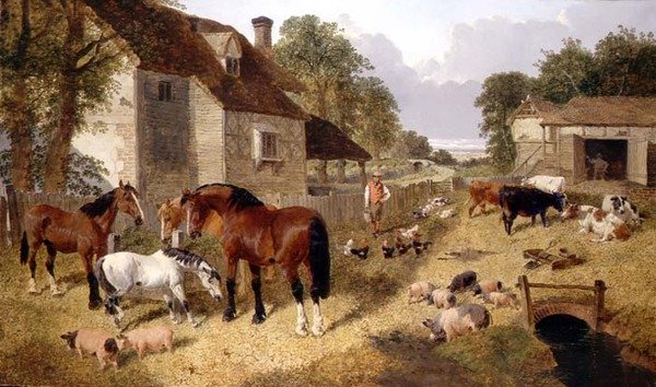 Cena do pátio da fazenda (óleo sobre tela) de John Frederick Herring Jnr