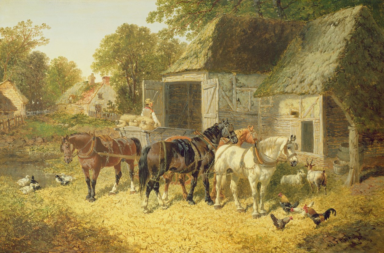 Cavalos no chicote de fios de John Frederick Herring Junior