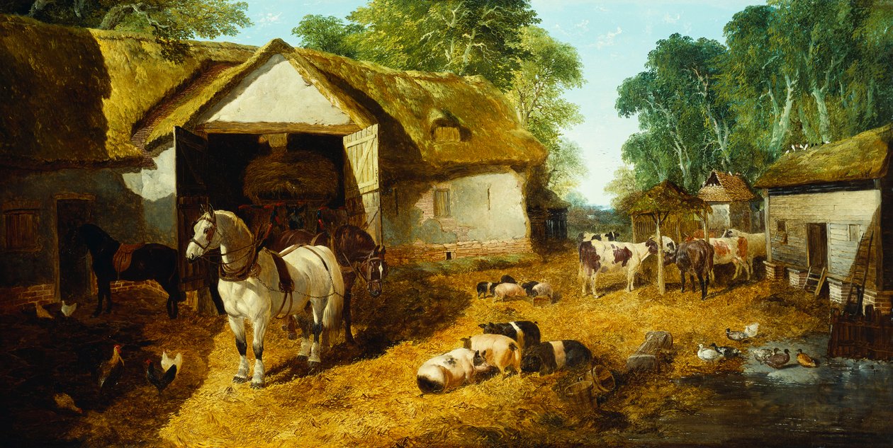Pátio de Meopham, 1857 de John Frederick Herring Junior