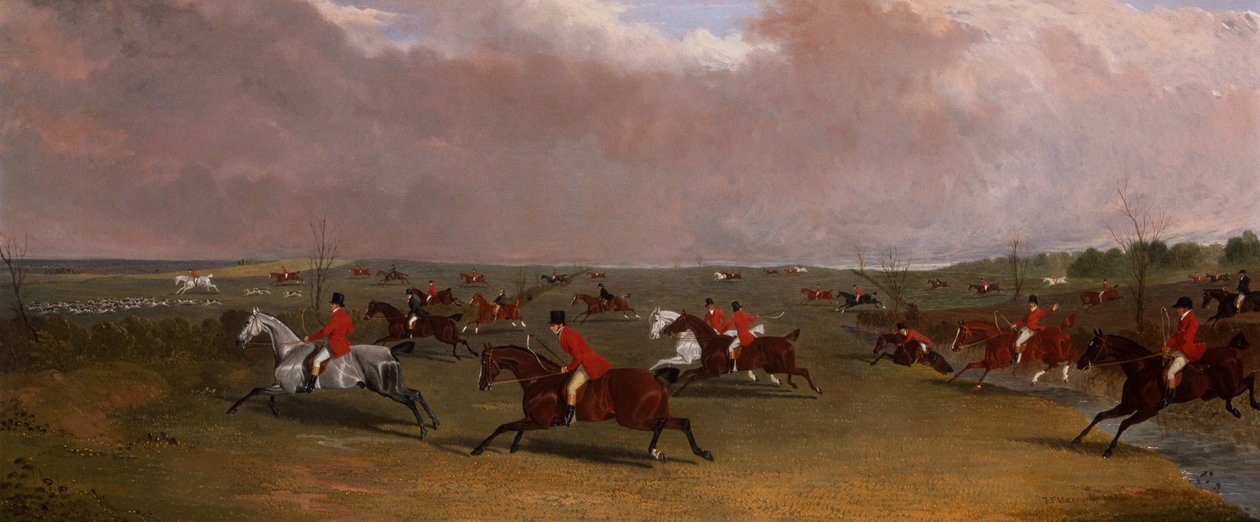 A Hunt in Full Cry (óleo sobre tela) de John Frederick Herring Senior