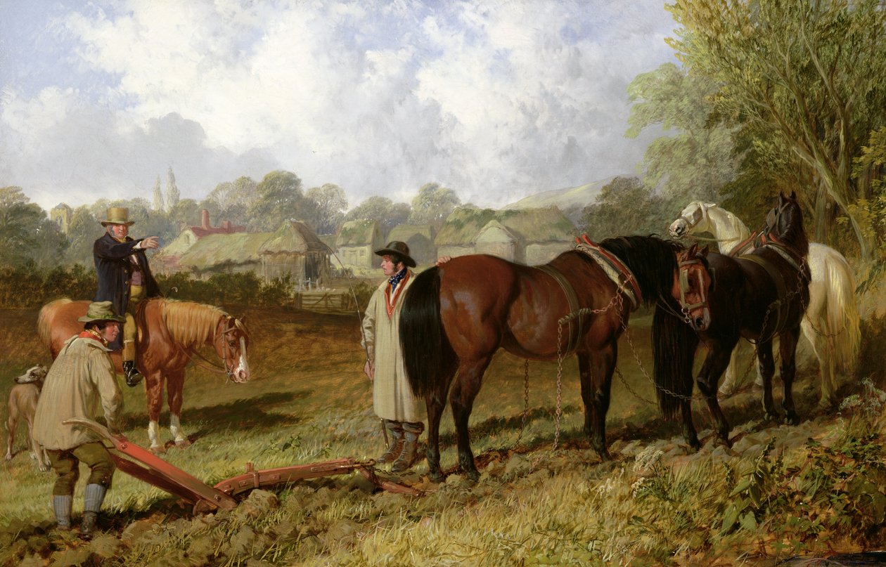 Manhã: Preparando-se para Arar, 1848 de John Frederick Herring Senior