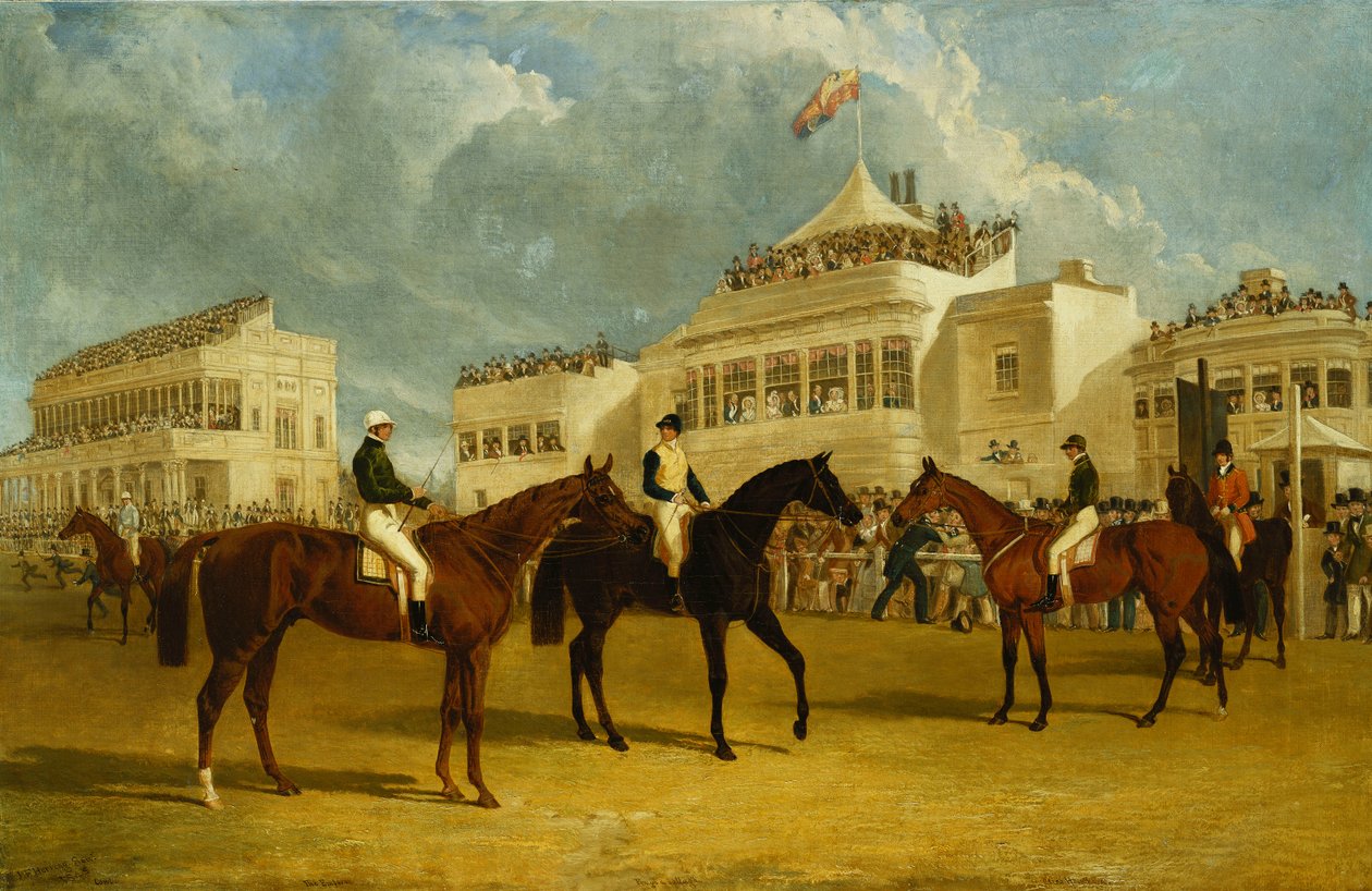 Preparando-se para começar a copa do imperador da Rússia em Ascot, 1845, 1845 de John Frederick Herring Senior