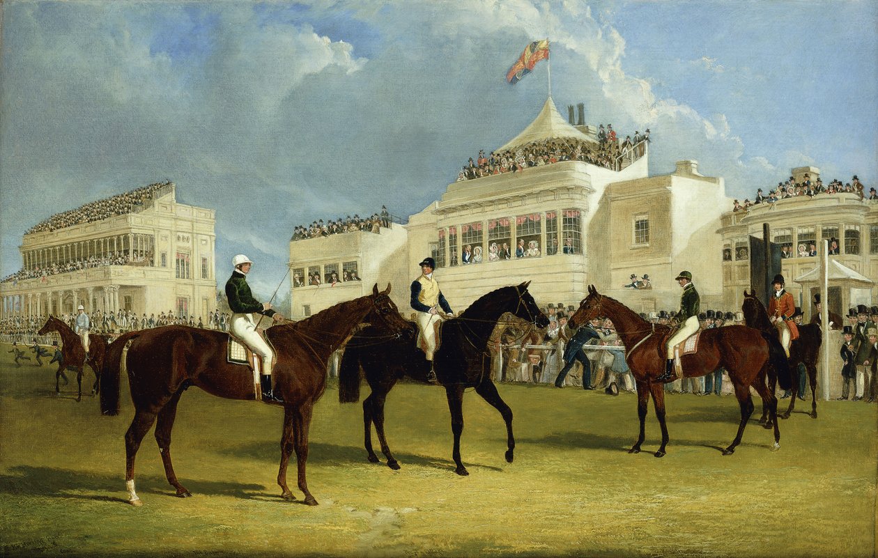 Preparando-se para começar a copa do imperador da Rússia em Ascot, 1845, 1845 de John Frederick Herring Senior