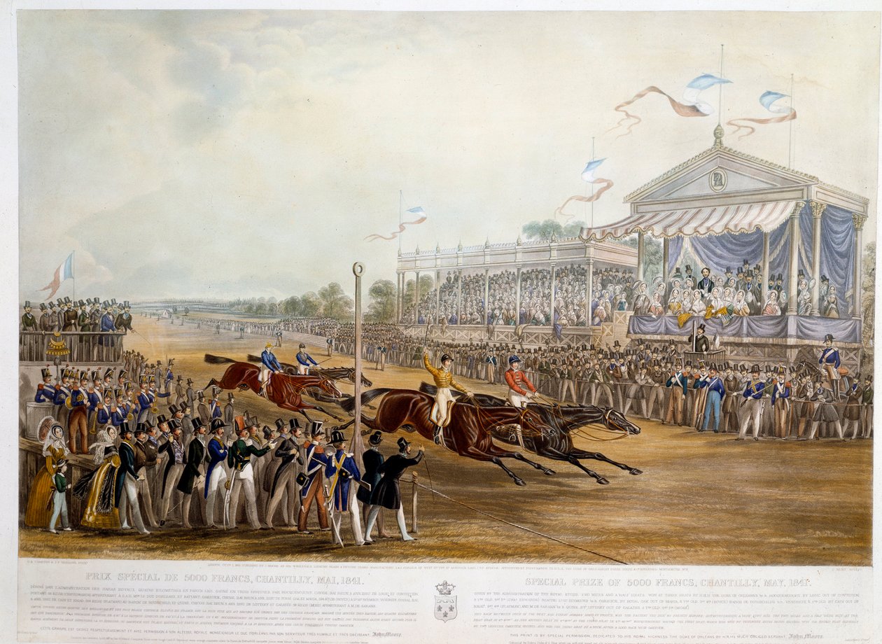 Prémio especial de 5000 francos para Chantilly em 1841 Impressão de John Frederick Herring (1795-1865) (ec.engl.) 1841 Colecção privada de John Frederick Herring Senior
