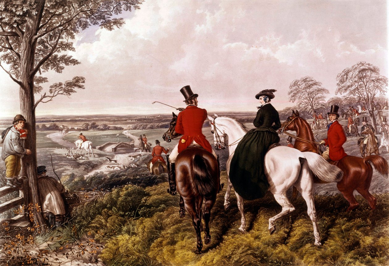 A Partida para a Caça à Raposa Imprimir John Frederick Herring (1795-1865) 1870 Colecção Privada de John Frederick Herring Senior