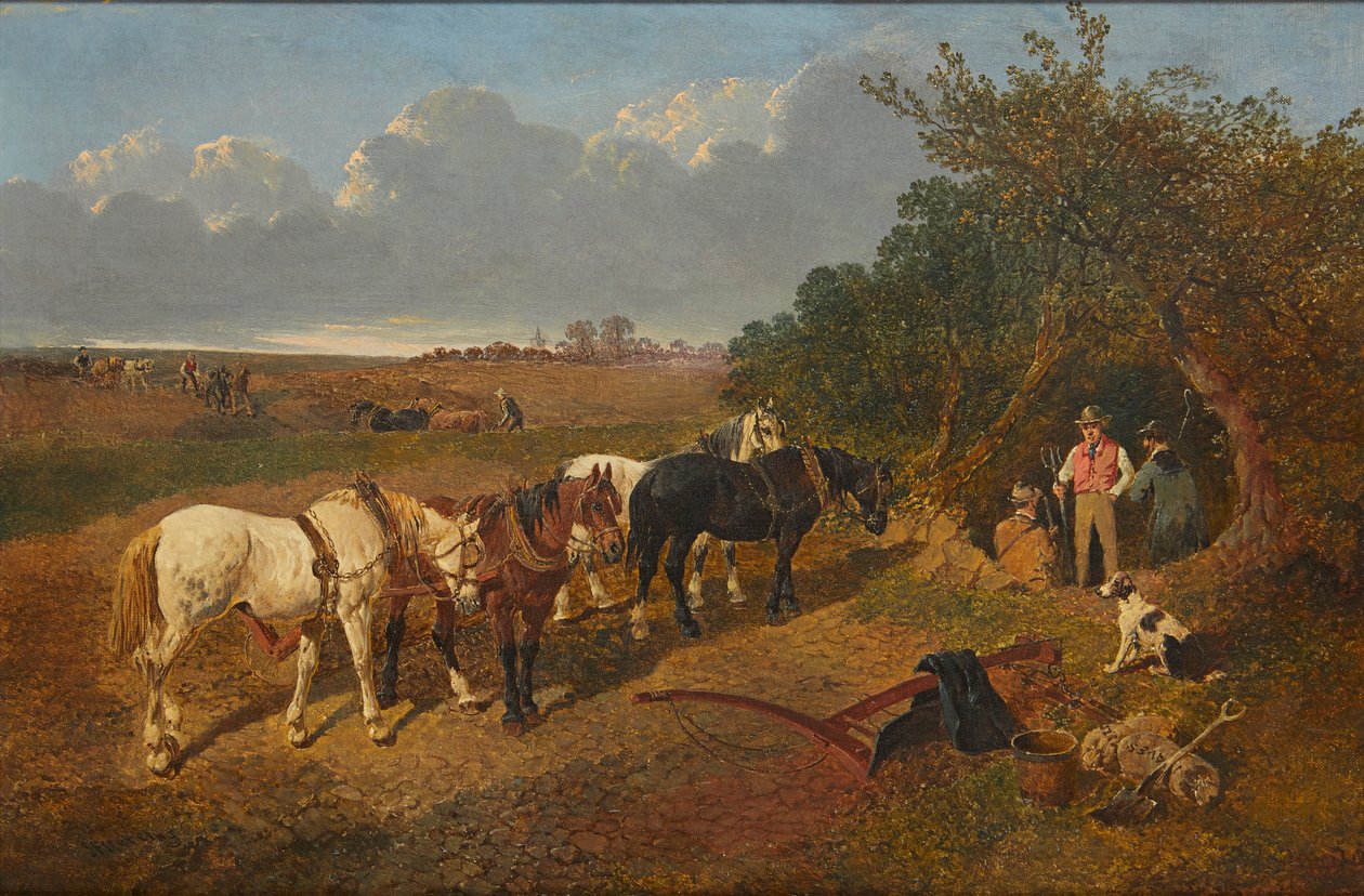 Descansar a equipe (óleo sobre tela) de John Frederick Jr. Herring