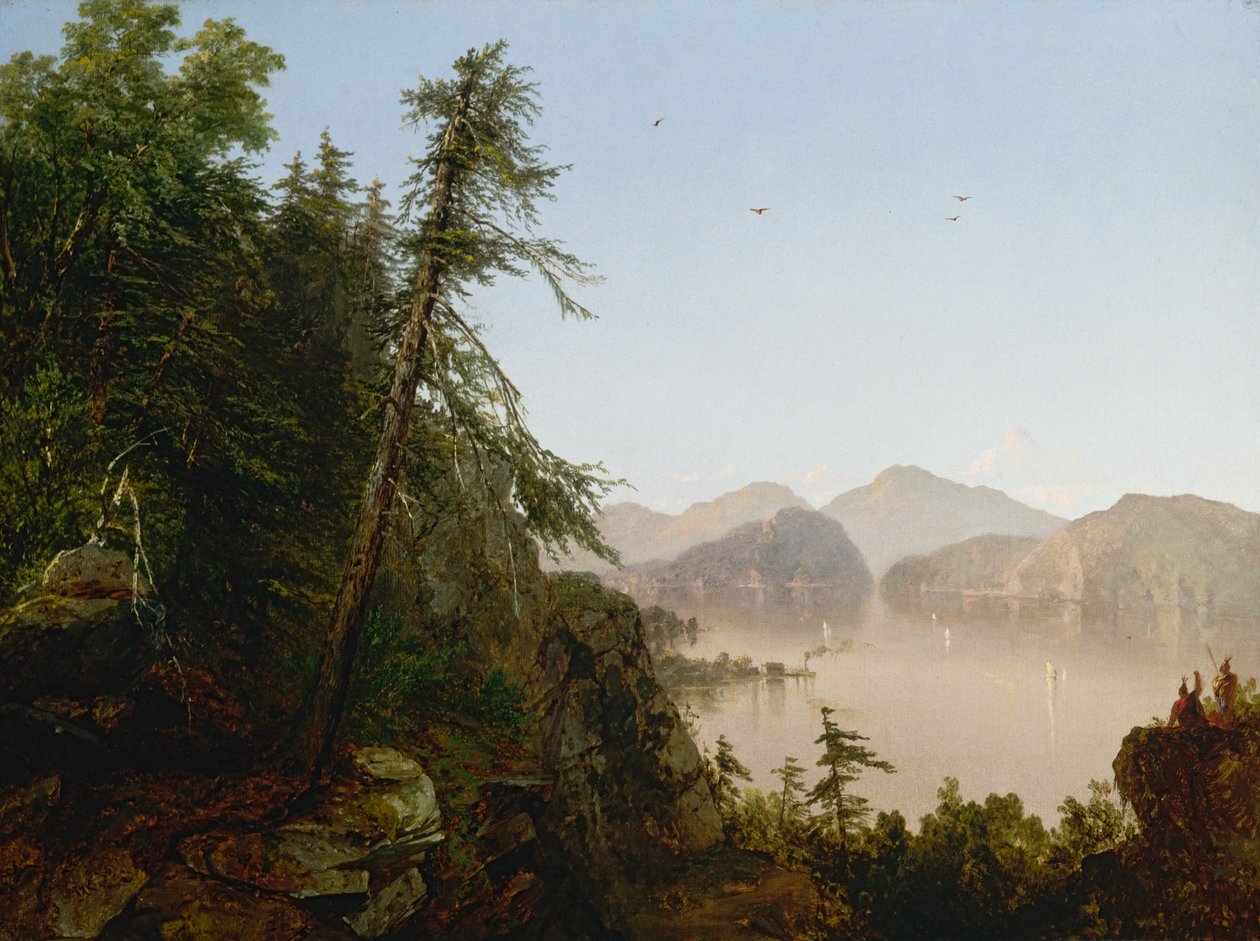 Ao longo do Hudson, 1852. de John Frederick Kensett