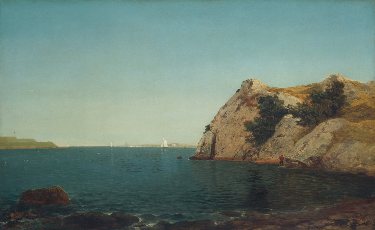 Beacon Rock, Porto de Newport de John Frederick Kensett