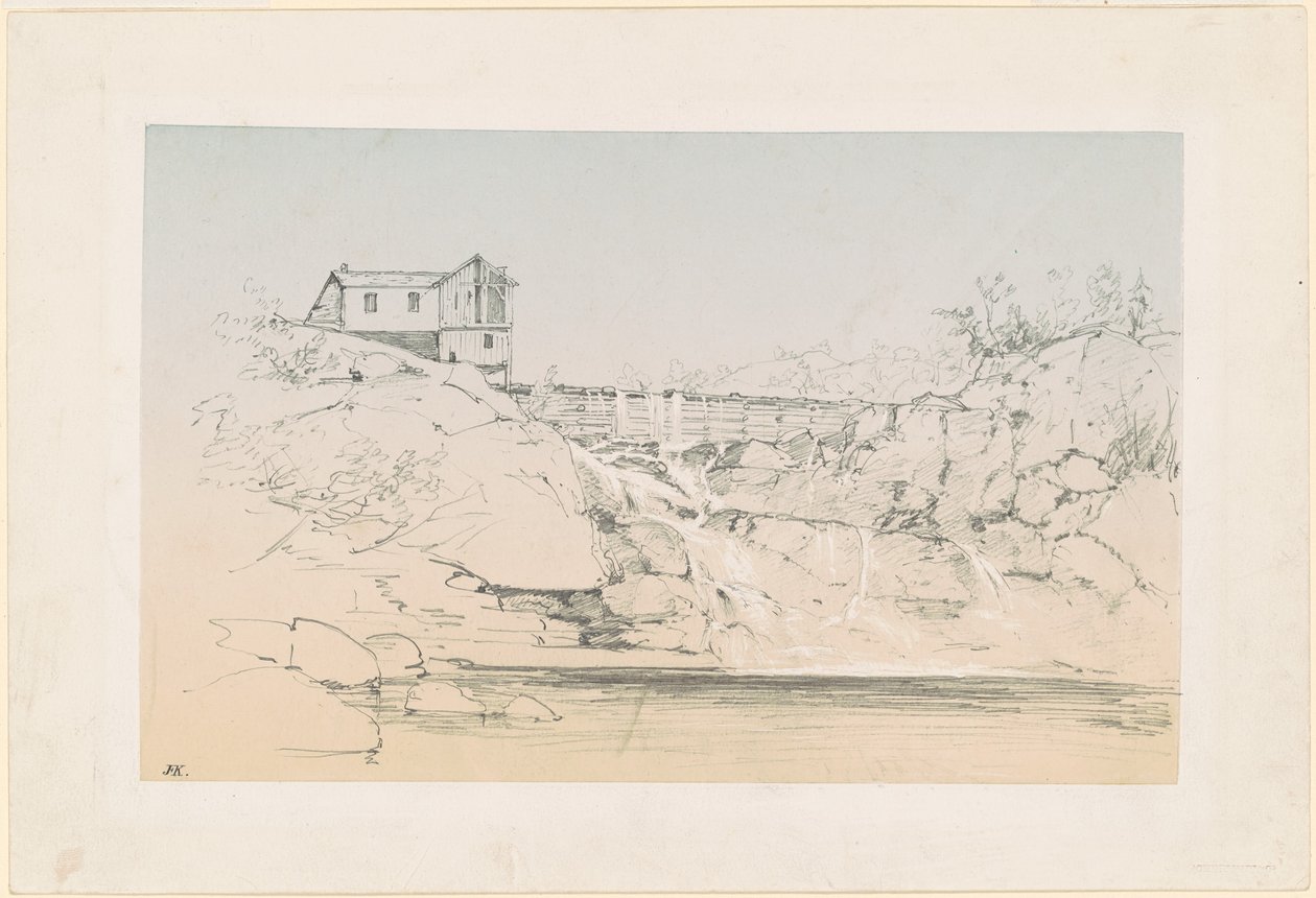 Construção por uma barragem de John Frederick Kensett