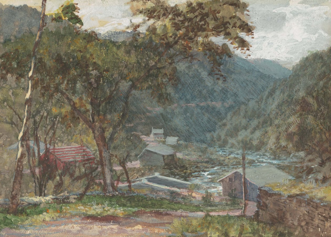 Entrada, para, Kauterskill, cravo de John Frederick Kensett