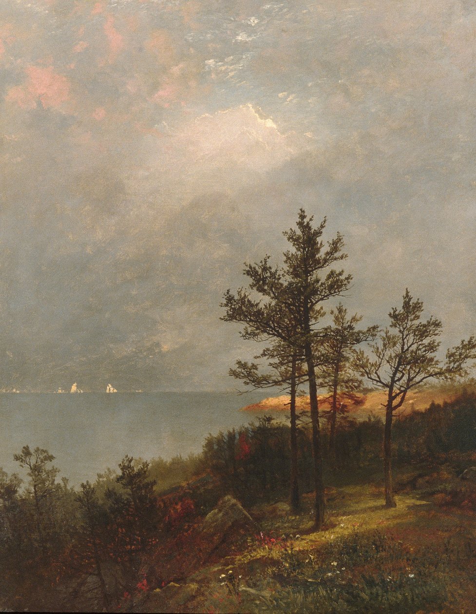 Tempestade de reunião em Long Island Sound, 1872 de John Frederick Kensett