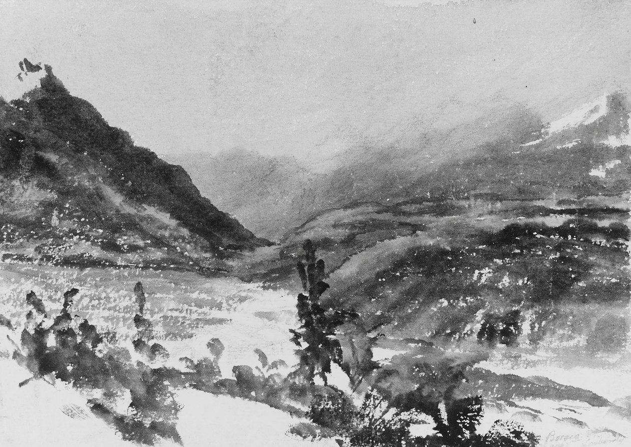 Paisagem de montanha, Lombardia, . de John Frederick Kensett.