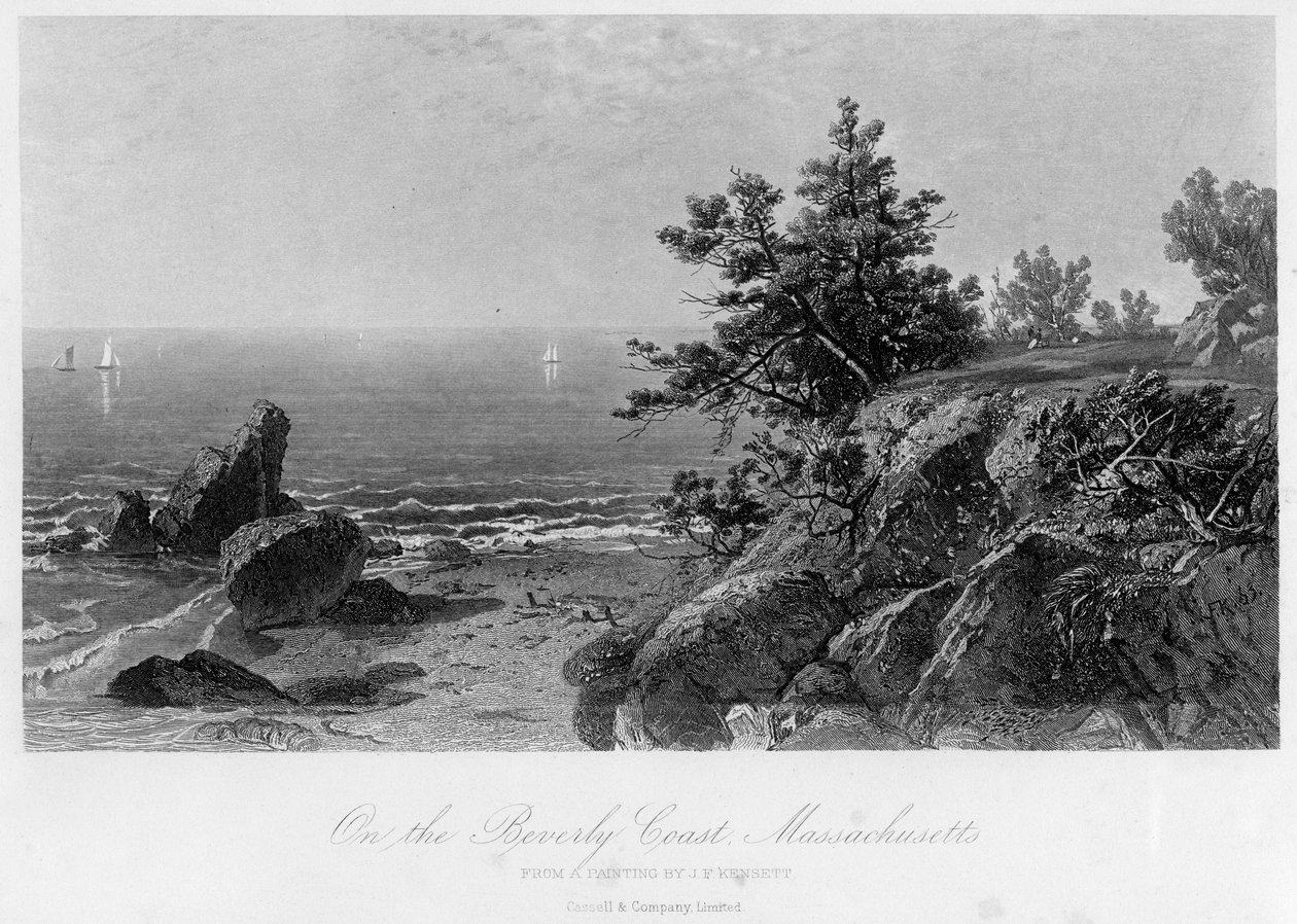 Na costa de Beverly, Massachusetts, século XIX. de John Frederick Kensett