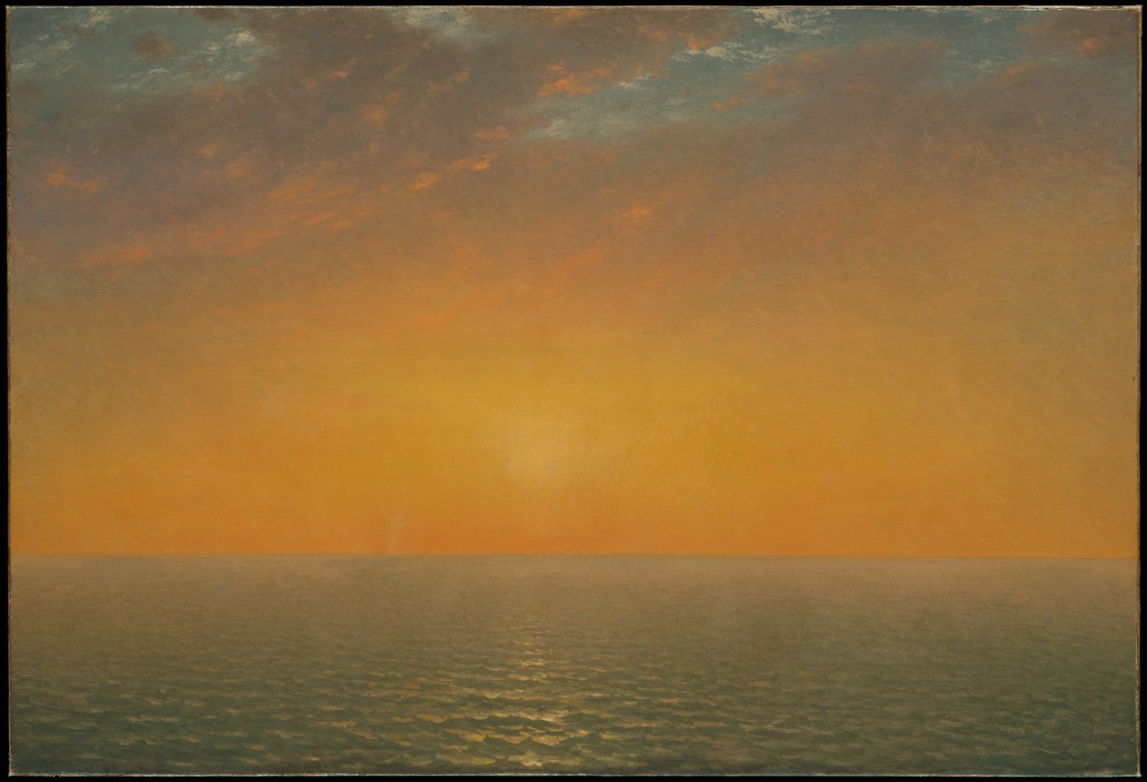 Pôr do sol no mar de John Frederick Kensett