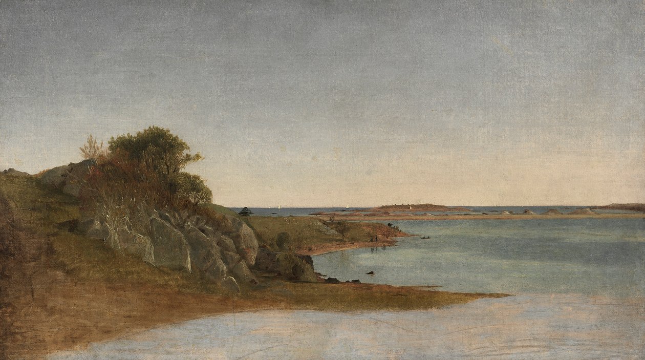 Vista perto de Newport, década de 1860. de John Frederick Kensett
