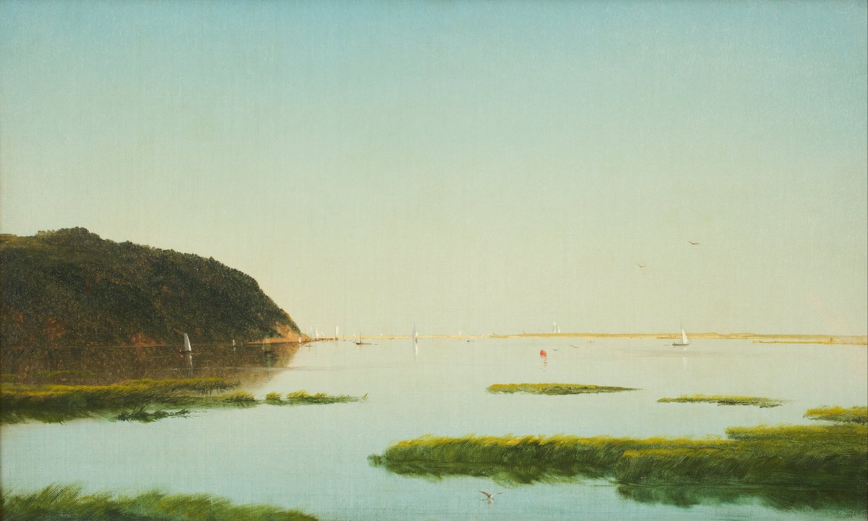 Vista do rio Shrewsbury, Nova Jersey de John Frederick Kensett