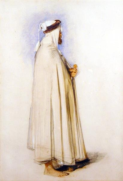 Um árabe (aguarela sobre lápis sobre papel) de John Frederick Lewis