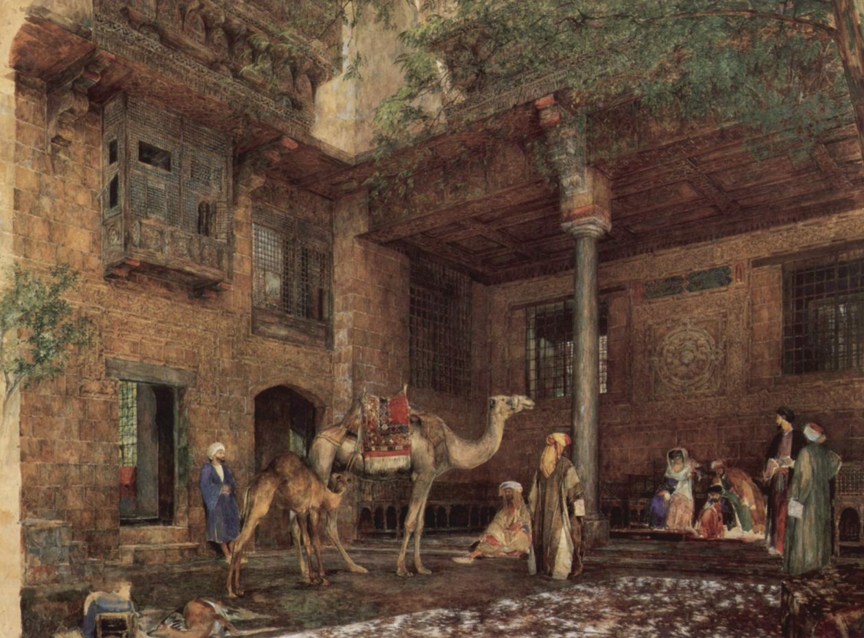 Pátio da Casa do Pintor, Cairo de John Frederick Lewis