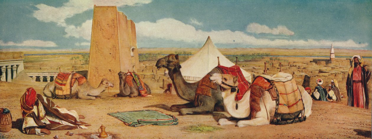 Edfou: Alto Egito, 1860, c1915 de John Frederick Lewis