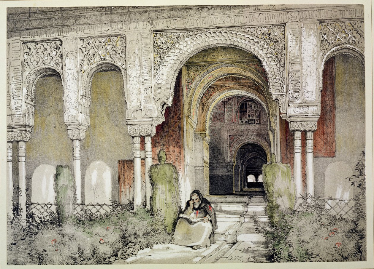 Entrada para o Salão das Duas Irmãs (Sala de las Hermanas), de &39;Sketches and Drawings of the Alhambra&39;, 1835 de John Frederick Lewis