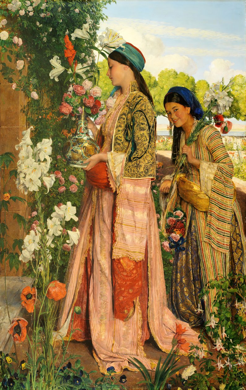 Lilium auratum, 1871. de John Frederick Lewis
