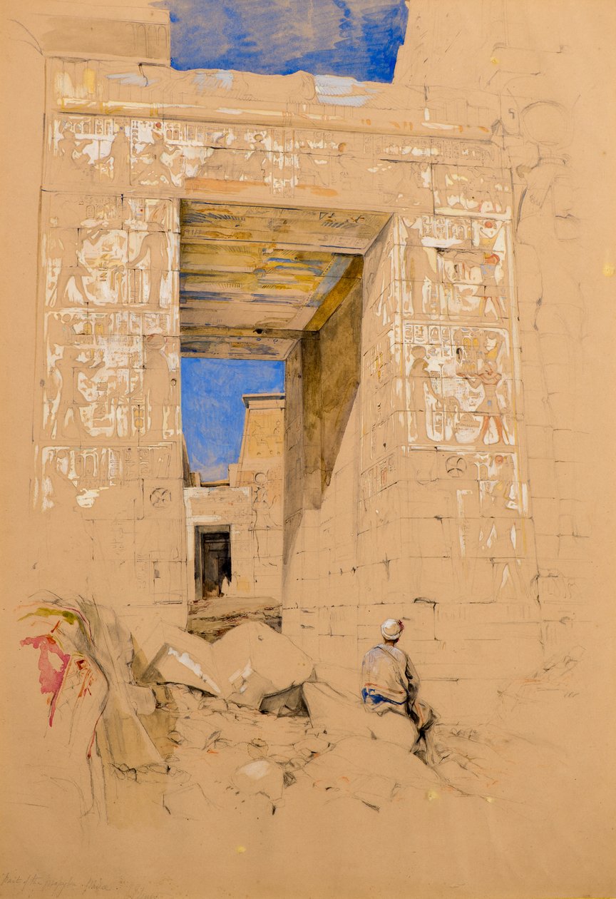 Parte da Propylon de Filae de John Frederick Lewis