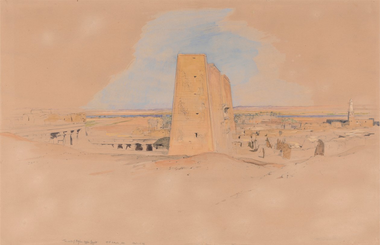 Templo de Edfou, Alto Egipto de John Frederick Lewis