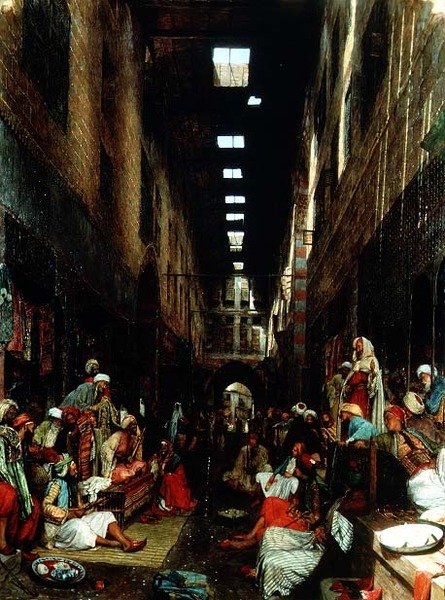 O Bazar Bezestein de El Khan Khallil, Cairo de John Frederick Lewis