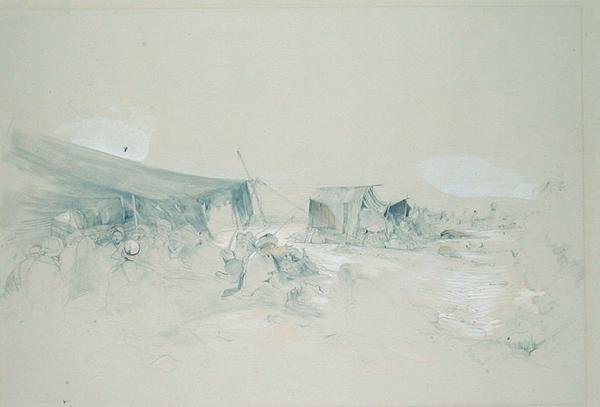 O Deserto do Monte Sinai (lápis e guache sobre papel) de John Frederick Lewis