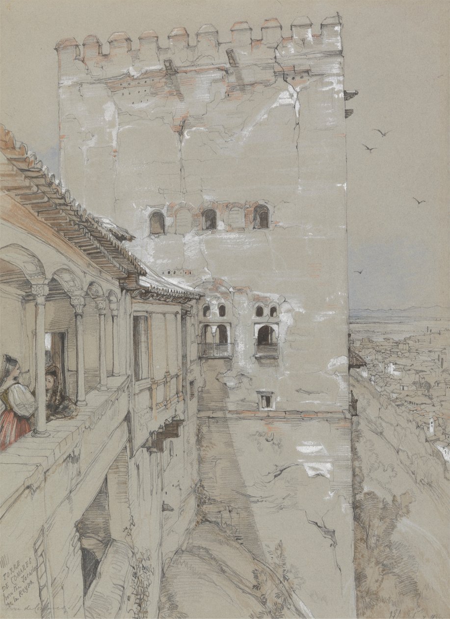 The Torre de Comares, Alhambra, 1835 de John Frederick Lewis