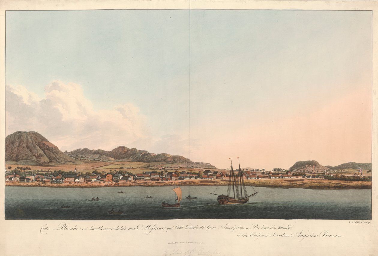 Vista da Ilha de São Cristóvão de John Frederick Miller