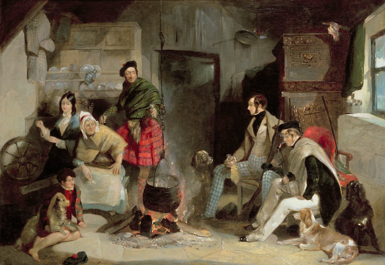 Highland Interior, depois de Sir Edwin Landseer (1802-73) de John Frederick Pasmore