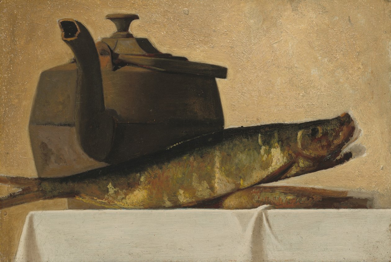 Um pequeno-almoço inglês, c. 1890s. de John Frederick Peto